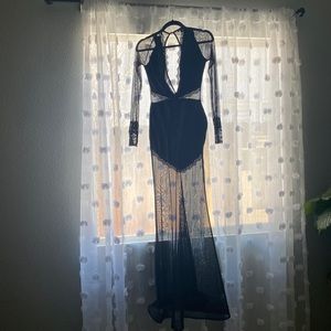 Mesh lace maxi dress.